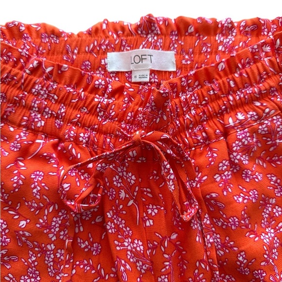 Loft Floral Orange Women's Shorts - Picture 3 of 4